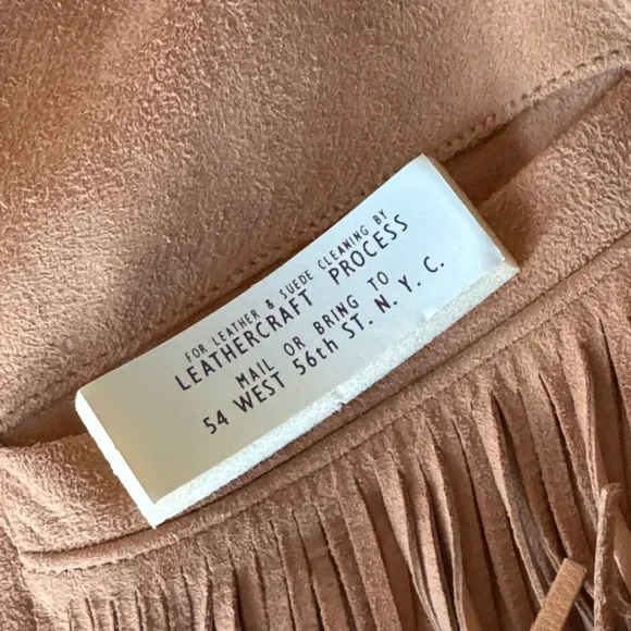 Vintage Women's Tan Suede Fringe Leather Jacket - Picture 12 of 12
